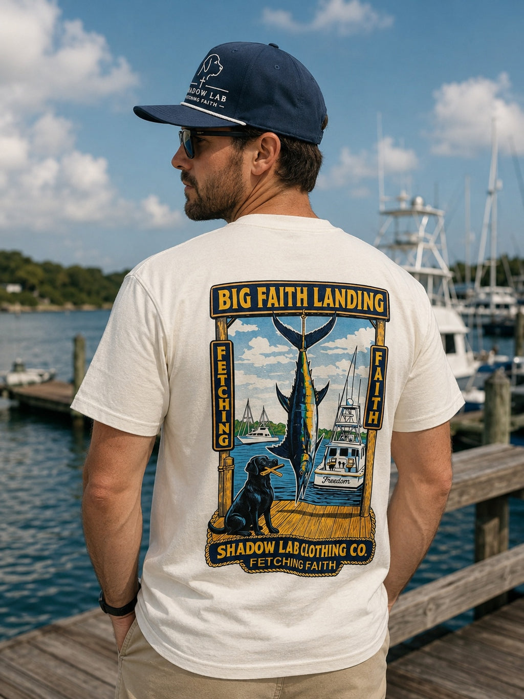 Big Faith Landing Short Sleeve Tee - White