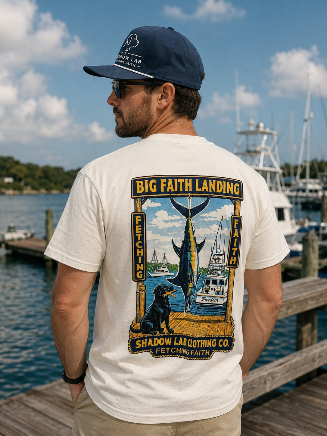 Big Faith Landing Short Sleeve Tee - White
