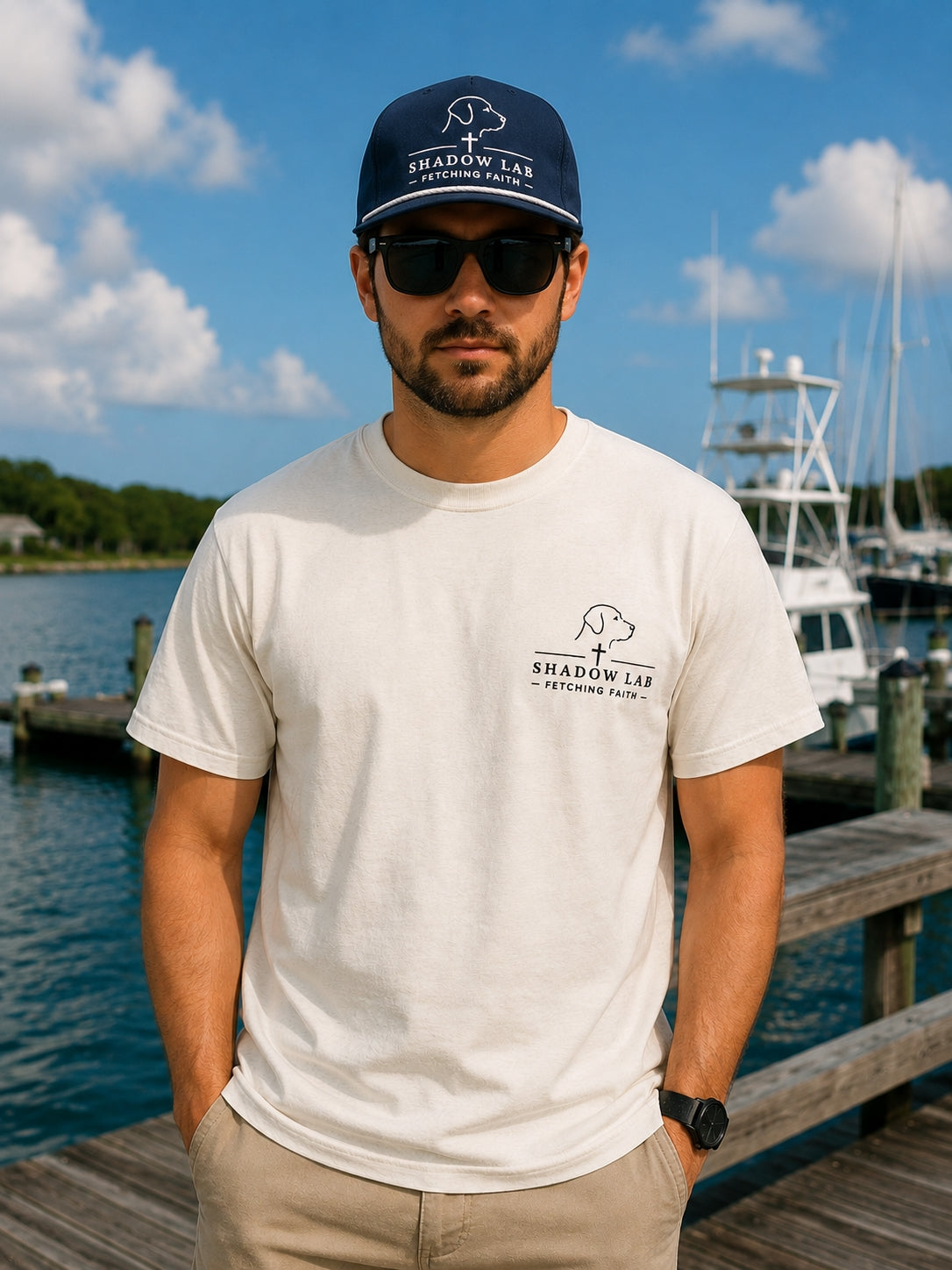 Big Faith Landing Short Sleeve Tee - White