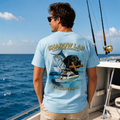 Black Lab and Marlin "Fetching Faith" Short Sleeve Tee - Light Blue