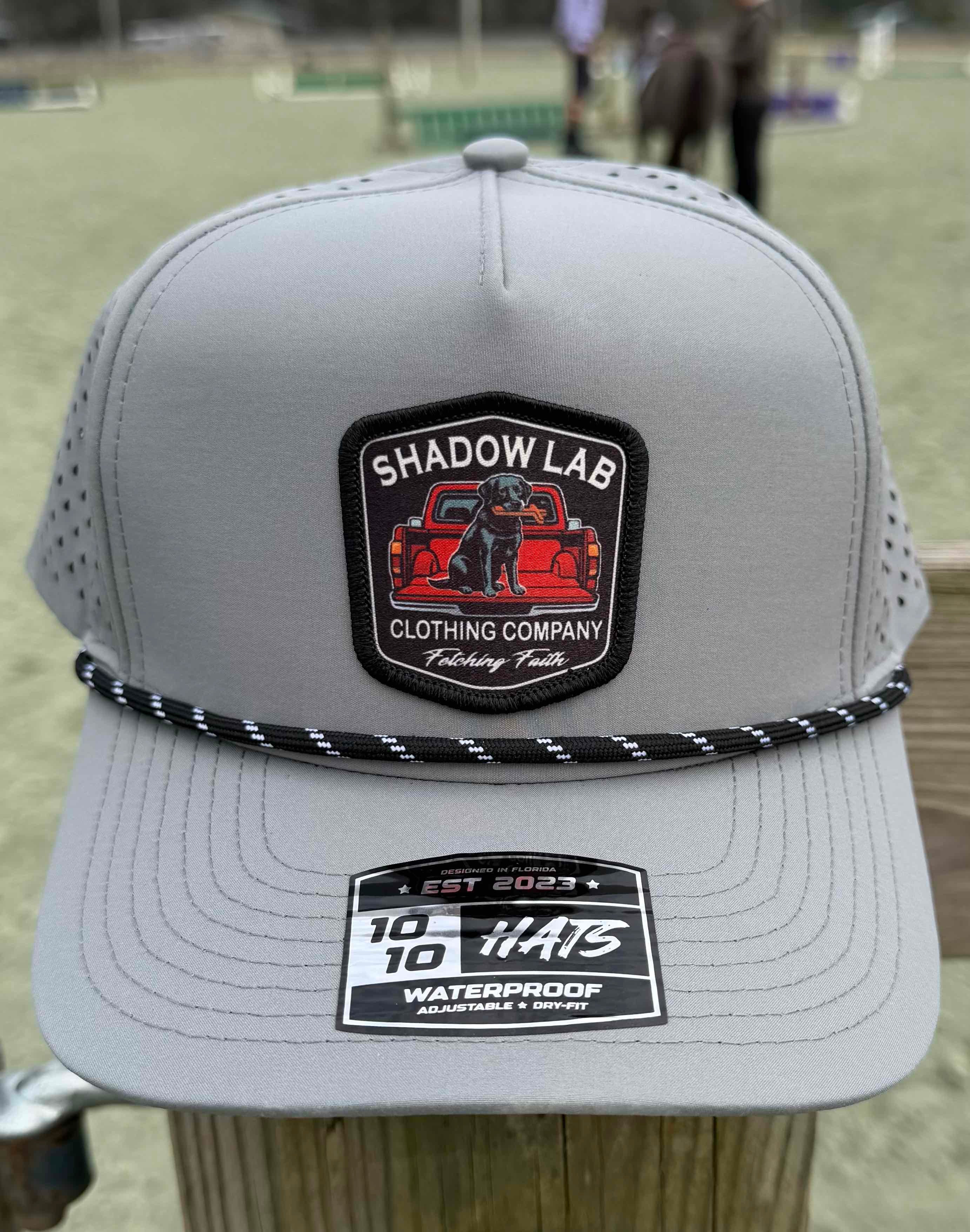 Red Truck Patch Hat - Performance Light Gray
