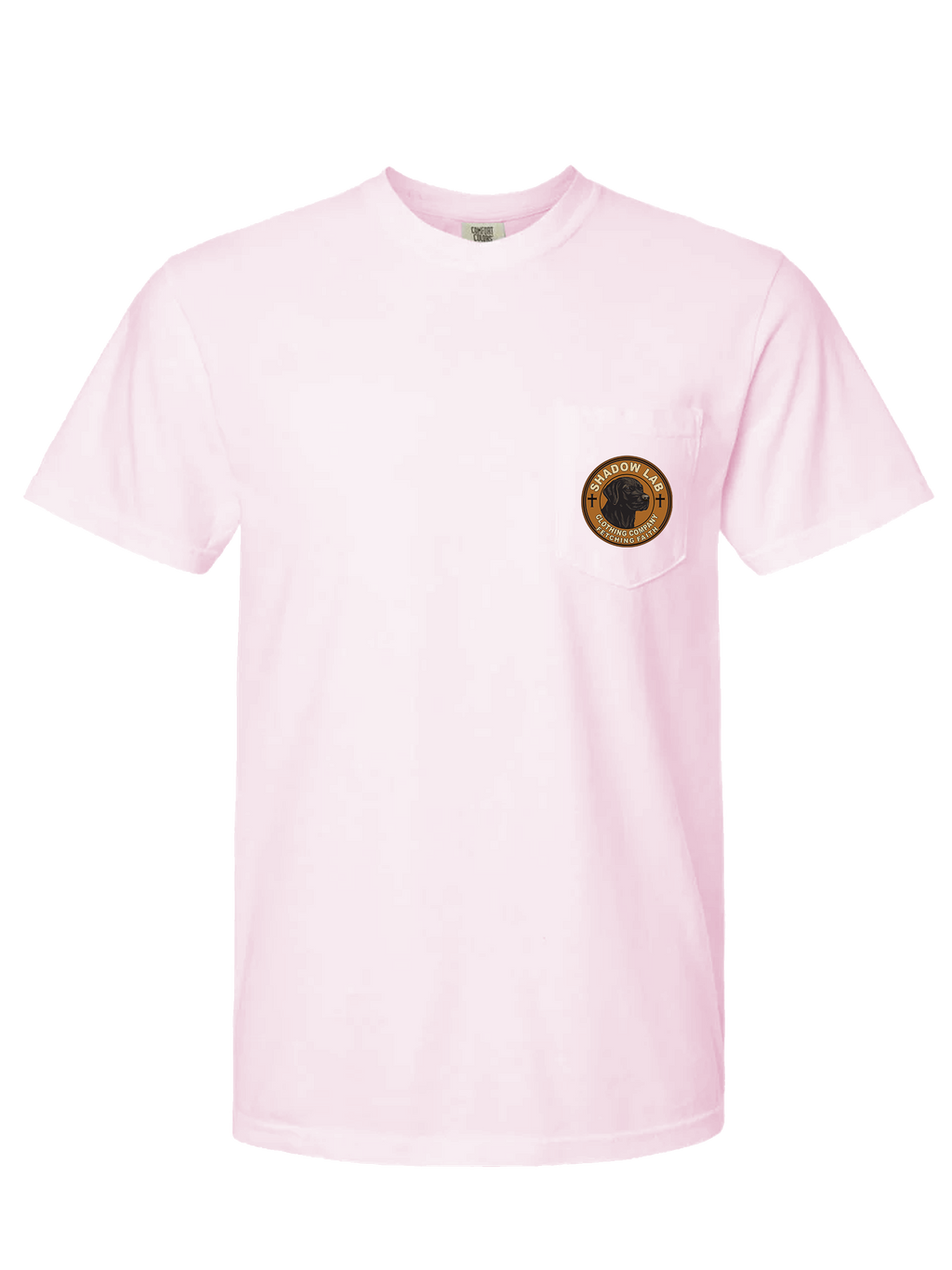 Black Lab and Marlin "Fetching Faith" Short Sleeve Tee - Light Pink