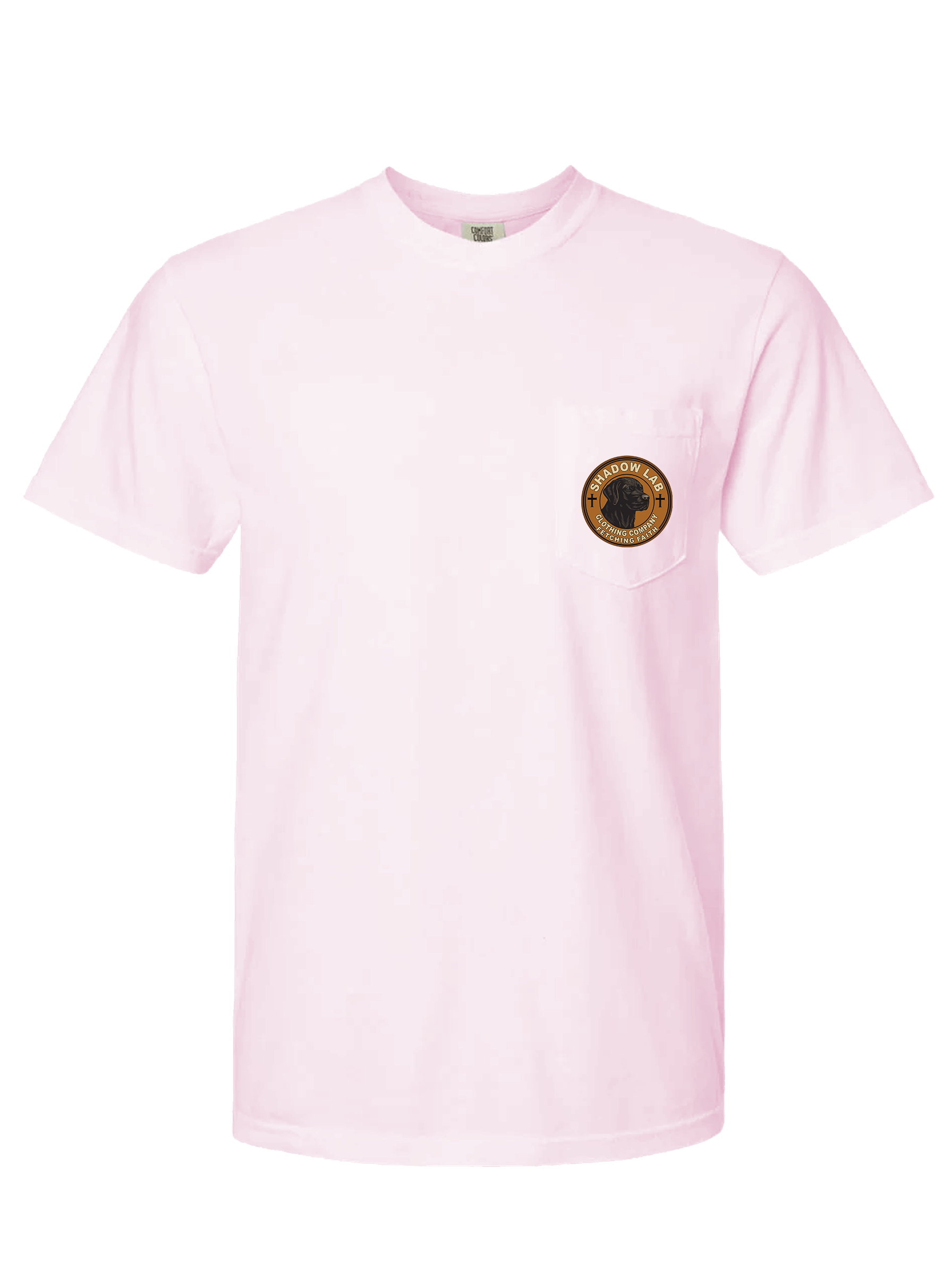 Black Lab and Marlin "Fetching Faith" Short Sleeve Tee - Light Pink