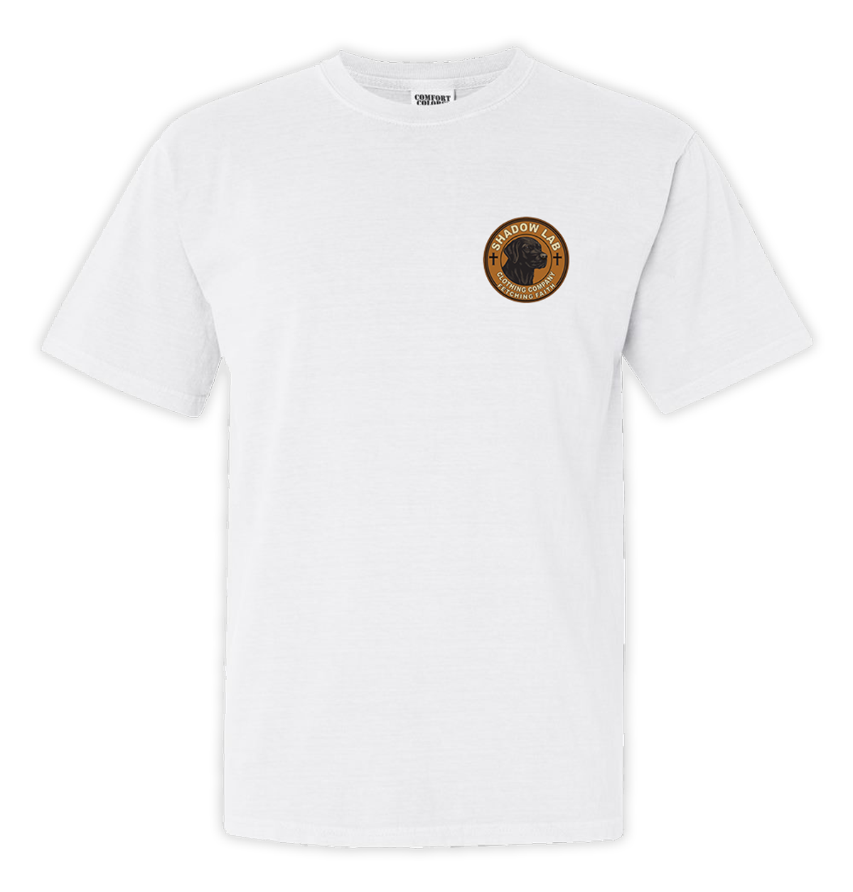 Lifted Red Truck and Lab Short Sleeve Tee - White